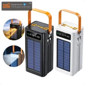 Carregador Portátil Power Bank Solar Turbo 50.000mah Rápido - Imagem 1