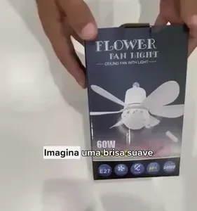 Ventilador de Teto Woosh Flower 60W com Luz LED e Controle Remoto Nohara - Imagem 11