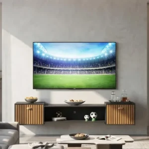 Painel Rack Suspenso Sala Tv At 75 Ripado Com Portas Premium - Imagem 10
