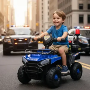 Carro Elétrico Infantil Policial 6v Frente/Ré Maxi Toys - AZUL - Imagem 3