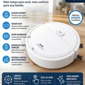 Robô Aspirador De Pó Inteligente 3 Em 1 Limpeza Doméstica - Imagem 3