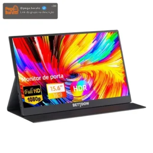 Monitor Portátil Gamer Bettdow 15.6'' Full HD 60Hz IPS Compatível 4K Preto - Imagem 1
