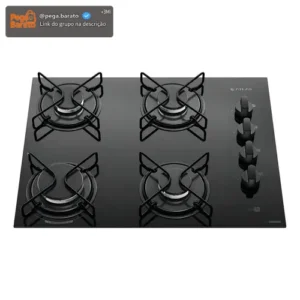 Cooktop 4 Bocas Atlas Agile Up Mesa Vidro Mega Chama Bivolt - Imagem 1