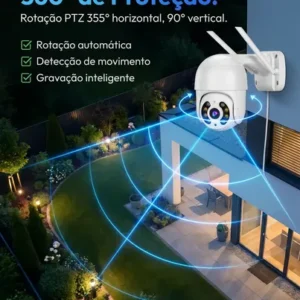 Câmera De Segurança Ip Wifi A8 Full Hd Icsee Ptz 355° Com Visão Noturna Áudio Bidirecional Ip66 Monitoramento Remoto Para Celular Android E iPhone - Imagem 8
