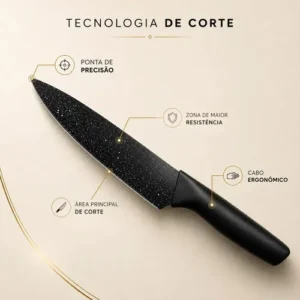 Kit Facas Inox 7 Peças Jogo para Cozinha Churrasco Conjunto Premium + Brinde Afiador De Facas Aquattro - Imagem 7