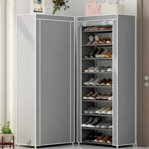 Sapateira Organizador De Sapatos Com 9 Prateleiras Tnt Cor Cinza - Imagem 4