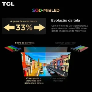 Smart TV TCL 85 Polegadas QLED 4K P8L WiFi Bluetooth Google TV HDR10+ 144 Hz VRR 85P8L - Imagem 7