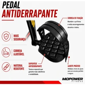 Bicicleta Ergométrica Spinning Roda 20 Kg Semiprofissional Vermelho - Imagem 7