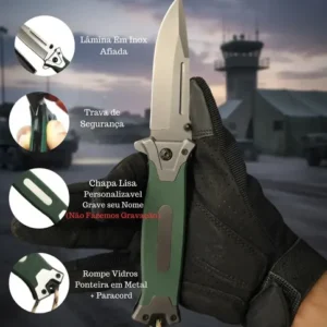 Canivete Tatico Militar Semi Automatico Estilo Browning 364b - Imagem 3