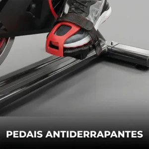 Bicicleta Ergométrica Bike Spinning Garrafa 6kg Sensação Inércia Com Medidor Cardíaco Fitness Preto e Vermelho Sevenfit Para Cardio E Musculação - Imagem 6