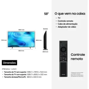 Samsung Smart TV 58" Crystal UHD 4K U8000H 2026, Vision AI Companion, Modo Estádio, Xbox Cloud Gaming - Imagem 8