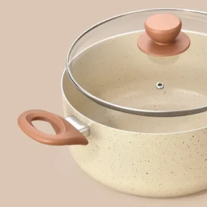 Jogo 5 Panelas Antiaderentes De Ceramica Terrara Bege - Oikos - Imagem 9