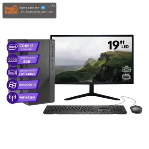 Computador Completo Intel Core I5 Gb 8 Ram Ssd 240 Monitor20 - Imagem 1