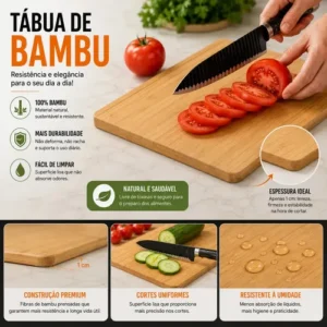 Kit Jogo De Facas Inox Conjunto 9 Peças Cozinha Churrasco Tesoura Descascador Tabua Brinde Aquattro - Imagem 8