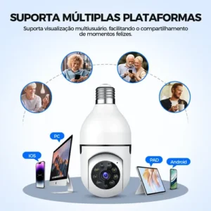 Câmera De Segurança Lâmpada Interna Externa 2mp Wi-fi 360° - Imagem 11