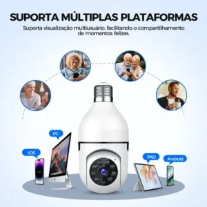 Câmera De Segurança Lâmpada Interna Externa 2mp Wi-fi 360° - Imagem 11