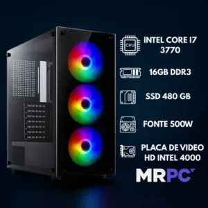 Pc Gamer Completo I7 3.4ghz 16gb Ssd 480gb 500w Monitor 19 - Imagem 3