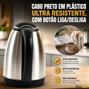 Chaleira Elétrica Térmica Jarra Bule Tampa Cozinha 1,8l 110v - Imagem 9