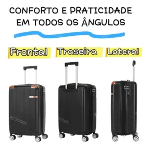 Mala de Viagem de Bordo ABS Sweet Studio com Rodas Duplas 360° para Cabine – Rosa - Imagem 8
