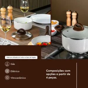 Jogo De Panelas 7 Peças Brinox Ceramic Life Vanilla - Imagem 5
