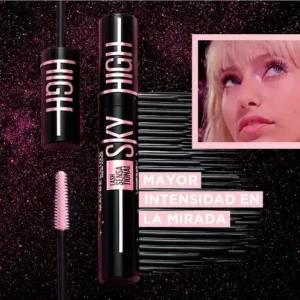 Máscara de Cílios Lavável com Extrato de Bambu e Escova Flexível, Edição Especial, Lash Sensational Sky High Cosmic Black Maybelline NY 7,2ml - Imagem 4