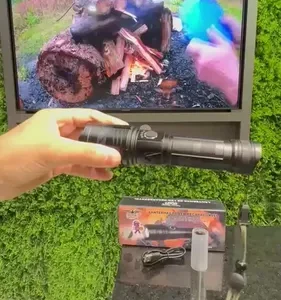 Lanterna Militar Tatica LED Mais Forte do Mundo Potente Zoom Telescópico Alto Brilho Resistente Agua Sitio Fazenda UNILED - Imagem 15
