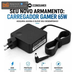 Fonte Carregador Notebook Compatível com Lenovo Ideapad S145 15api 81v70004br 330 81fe0002br Adlx65 Id S145 81v70008br 65w 320 80yh001br Bivolt Ipa-1450 3-15alc Ipa-145 20v 3.25a 110-220v Plug 4x1.7mm - Imagem 1