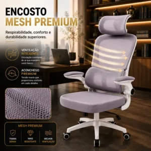 Cadeira Escritório Ergonômica Maat Brand Suporte Lombar Nr17 - Imagem 4