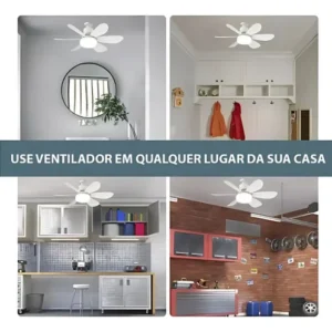 Ventilador de Teto Kaprot Silencioso 6 Pás LED Controle Remoto Diâmetro 42cm - Imagem 8