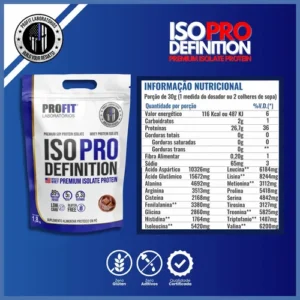 Whey Protein Iso Pro Definition Refil 1,8kg Chocolate-profit Sabor Chocolate - Imagem 3