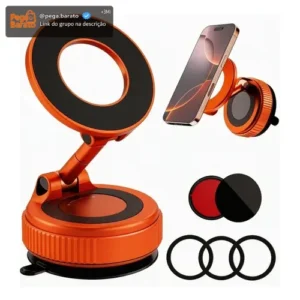 Suporte Celular Carro Magnético Rotativo 360dobrável Ventosa - Imagem 1