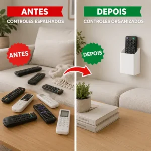 Kit 3x Suporte Porta Controle Universal Parede Cor Branco - Imagem 3