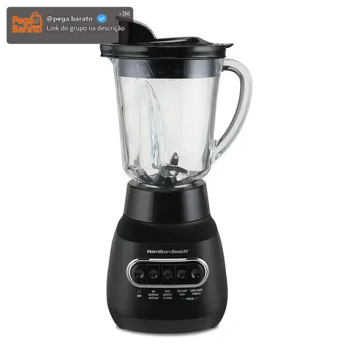 Liquidificador Hamilton Beach Power Elite de Vidro 1.25 L, 800W, para Smoothies e Gelo