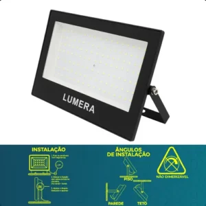 Kit 10 Refletor Led Slim 600w Holofote Luz Branco Frio - Imagem 7