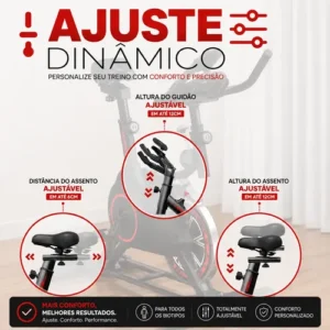 Bicicleta Ergométrica Spinning Bike X11 Com Roda Inércia - Imagem 5