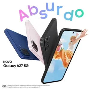 Celular Galaxy A27 Preto 5g 256gb, Câmera Tripla De 50mp, Processador Snapdragon 6 Gen 3, Feito Para Durar - Imagem 2