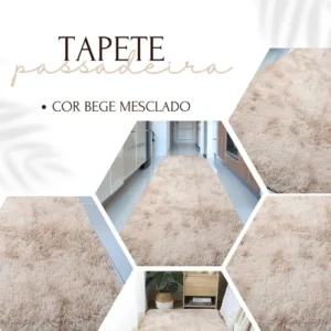 Tapete Passadeira Sala Quarto Felpudo Peludo Macio 200x60 - Imagem 7