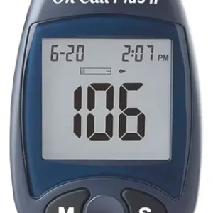 Kit Glicosímetro On Call Plus II Azul Escuro com 100 Tiras e 100 Lancetas - Imagem 8