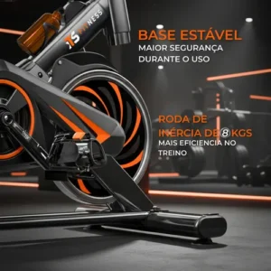 Bicicleta Ergométrica Spinning ITS Fitness Com Volante de 8kg e Monitor Digital - Imagem 2