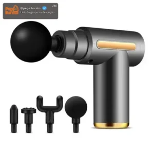 Massageador Elétrico Portátil Profissional Muscular Pistola Cor Preto - Imagem 1