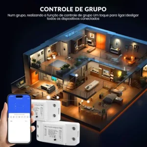 Forestory Interruptor Inteligente Wifi Relé Wi-fi Automação Residencial Alexa Google 16a Alexa Tuya Smart Life Google Assistant Automação Residencial Relé Wi-fi Branco 100-240v - Imagem 10