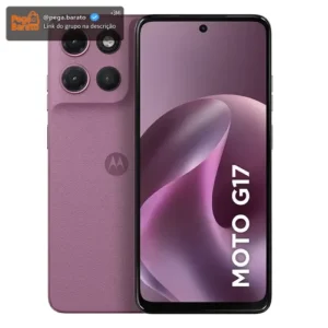Smartphone Motorola Moto G17 4g - 256gb 12gb (4gb Ram + 8gb Ram Boost), Camera 50mp Sony Lytia 600, Tela Fhd+ 60hz, Bateria 5200 Mah - Rosa - Imagem 1