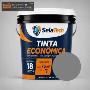 Tinta Econômica 18l Acrílica Fosca Selatech - Imagem 1