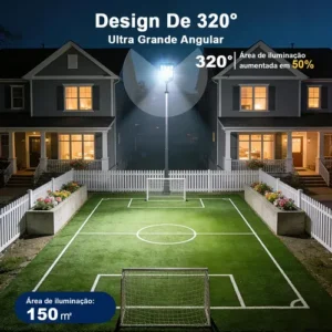Kit 2 1000w Luminaria Poste Solar Potente Com Sensor - Imagem 8