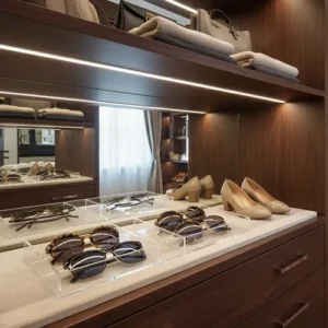 Porta Joias 6 Óculos Premium Luxo Caixa Bandeja Organizador - Imagem 3