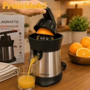 Espremedor De Frutas Limão Laranja 120w Inox Extrator Preto - Imagem 4