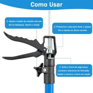 Kit 2 Peças Haste Suporte Telescópica Ferramenta 50-115cm - Imagem 6
