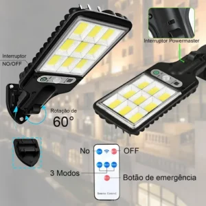 Luz Led Luminaria Solar Sensor Presença Forte Poste Pared - Imagem 6