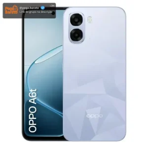 Smartphone OPPO A6t 128GB 12GB RAM (4GB + 8GB RAM Virtual) Bateria Gigante 6500 mAh Câmera AI Azul Cristal - Imagem 1