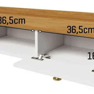 Rack Suspenso Home Para Tv Bancada Flutuante 2 Portas Sala Quarto Off White Canela - Imagem 5